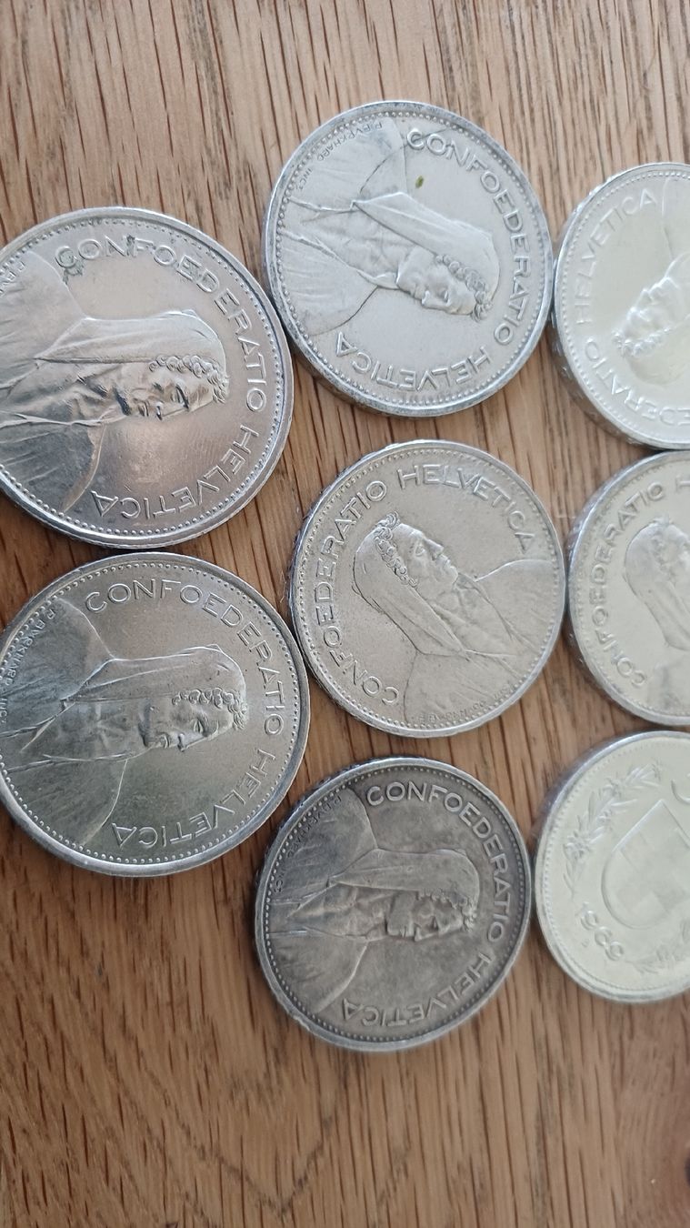 Tutti le monete: 10 X 5 Franken  aus  Silber – Usato da Flawil venduto da Pinkmalibu 2