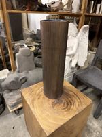 Vintage Design Vase, Holzoptik, Top Zustand, 60 cm hoch