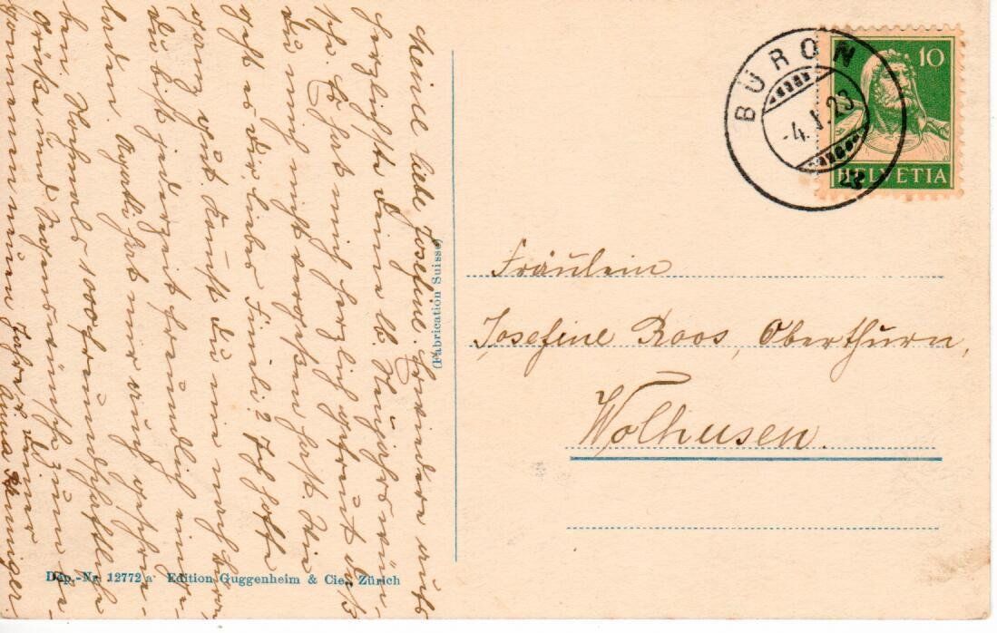 Cartes postales: Büron Gesamtansicht 1923 – D'occasion à Wolhusen par Curver9 1