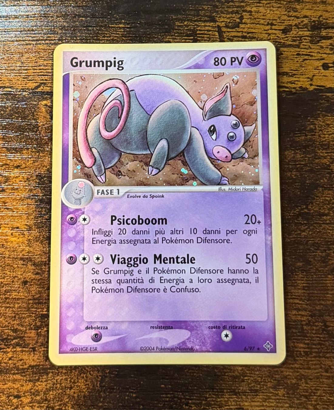 Pokémon Carte collezionabili: Grumpig Holo 6 – Usato da Zürich venduto da PEACECOCOON