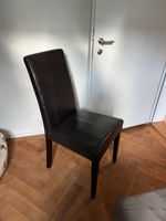 Set of 4 Genuine Black Leather Dining Chairs – Good Conditio