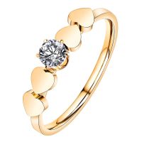 anello, Herz-Ring mit Zirkonia Stein,  88135 Grösse 8
