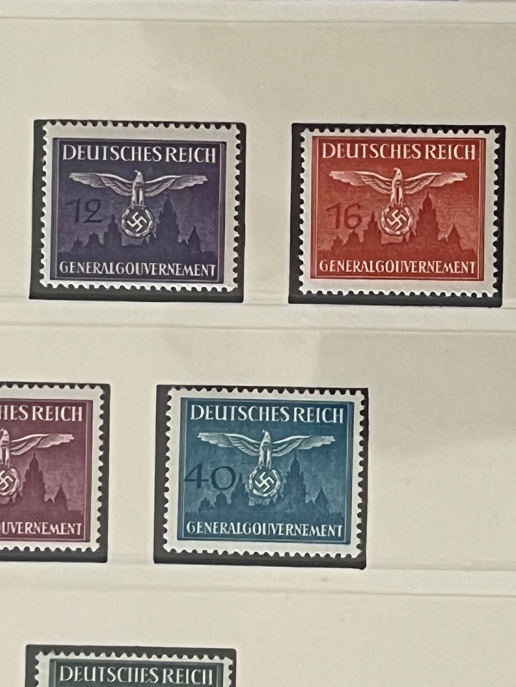 Alle Briefmarken: DR „Generalgouvernement" 1940/43 postfrisch – Gebraucht aus Altikon von Linus62 2