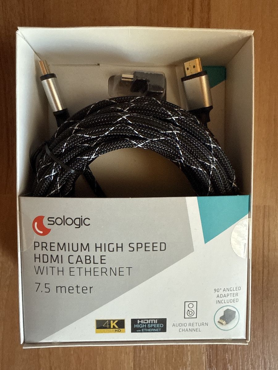 Cavi: Sologic Premium HDMI Kabel 7.5m #4 mit Winkeladapter – Nuovo (secondo la descrizione) da St. Gallen venduto da mai_2lcj