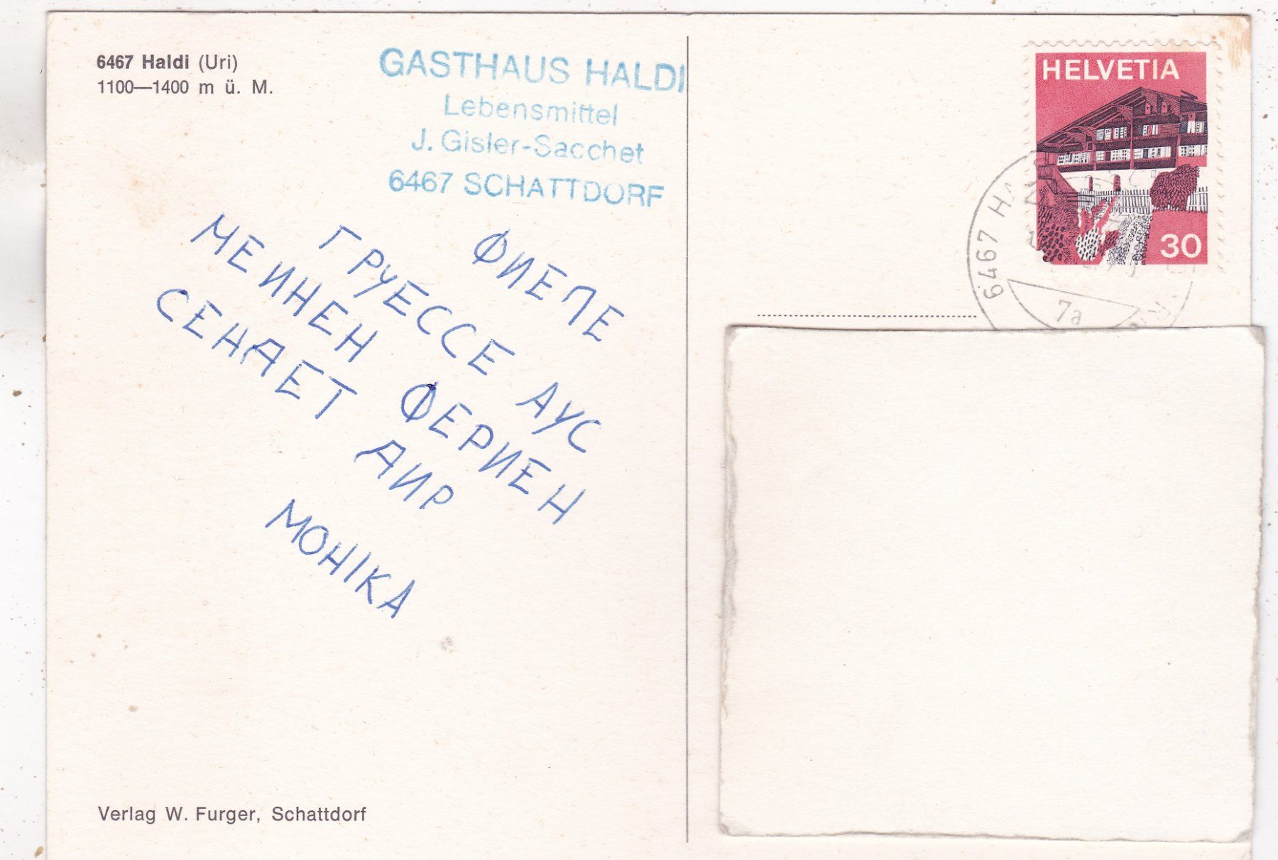 Cartoline postali: Haldi ob Schattdorf – Usato da Herisau venduto da Lisegrat2008 1