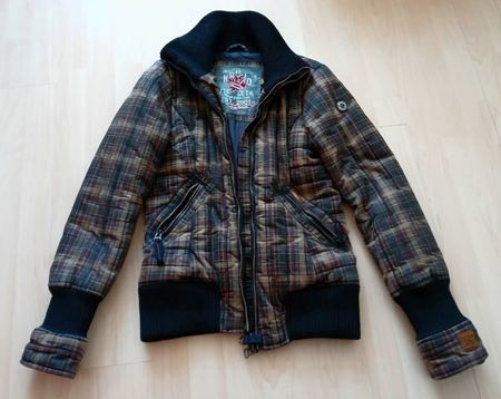 Khujo Jacke kariert braun schwarz guter Zustand