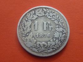 1 Fr. 1876  -  Ungereinigt  -