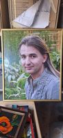 grosses Bild von Braco A2 golden gerahmt