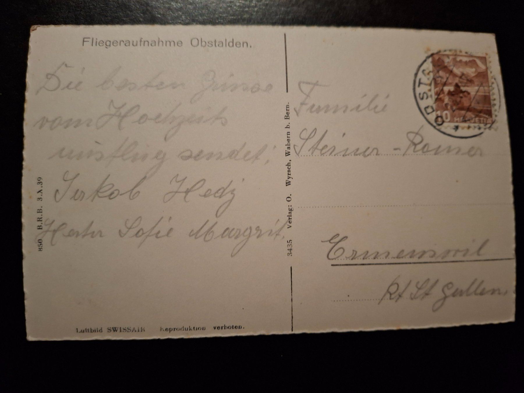 Cartoline postali: Obstalden – Usato da Kreuzlingen venduto da Gastra 1