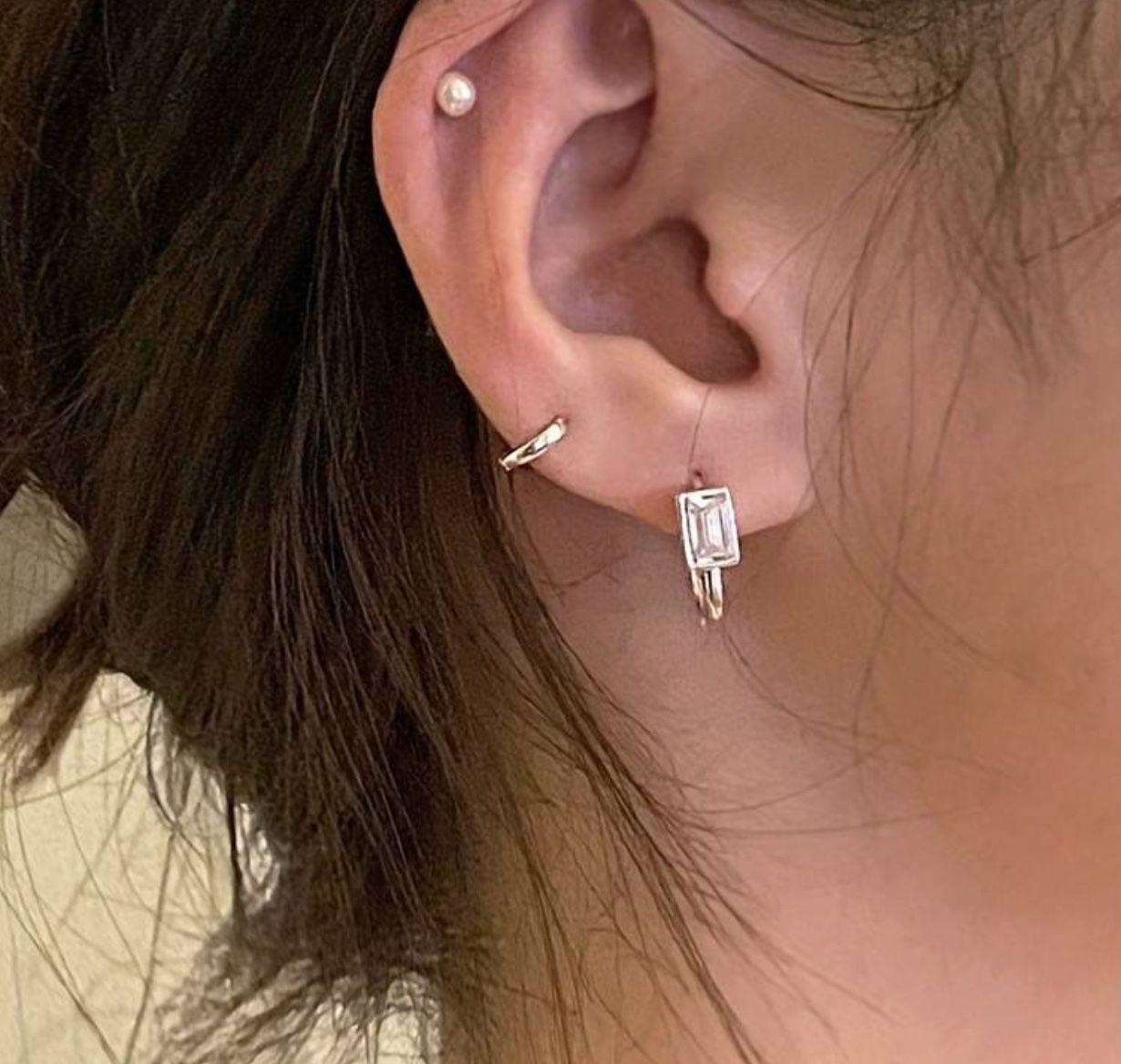 Boucles d'oreille: Vergoldete Kreolen mit Stein oval – Neuf avec emballage d'origine à Laufen par Bellavitaboom 4