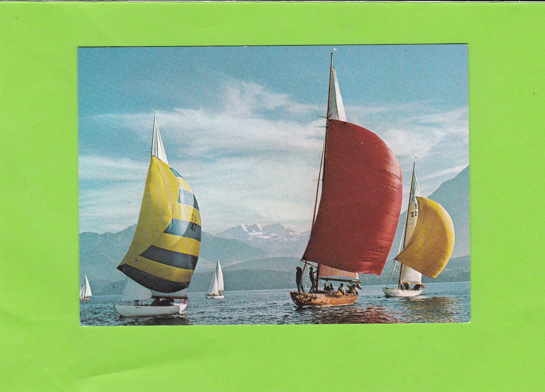 Cartoline postali: Segelsport auf dem Thunersee – Usato da St. Peterzell venduto da neckertal