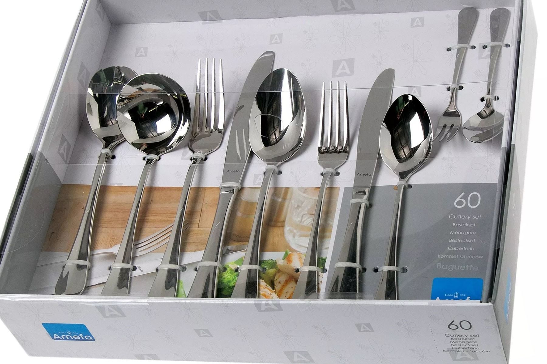 Set di posate: Besteckset 60-tlg. - Besteck Baguette – Nuovo e nell'imballaggio originale da Wettingen venduto da kochshop 2