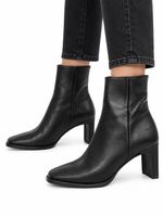 Angulus Stiefeletten 36 Leder schwarz Blockabsatz