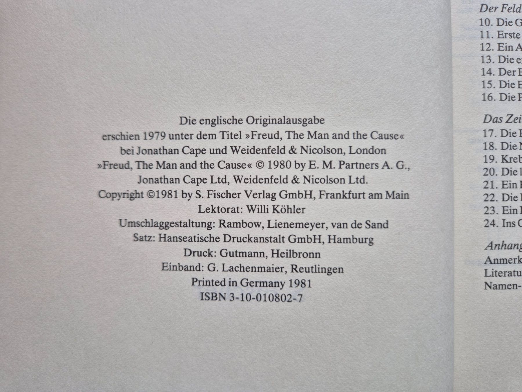 Libri: Ronald W. Clark       SIGMUND FREUD        1981 – Usato da Niederweningen venduto da Obson 2