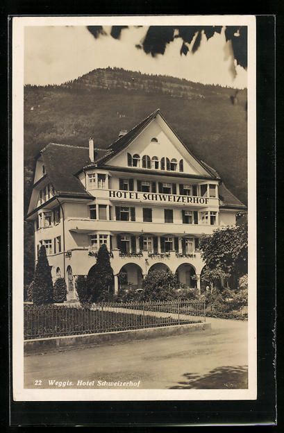 Cartes postales: AK Weggis, Hotel Schweizerhof, 1933 – D'occasion à Berlin par bartko-reher
