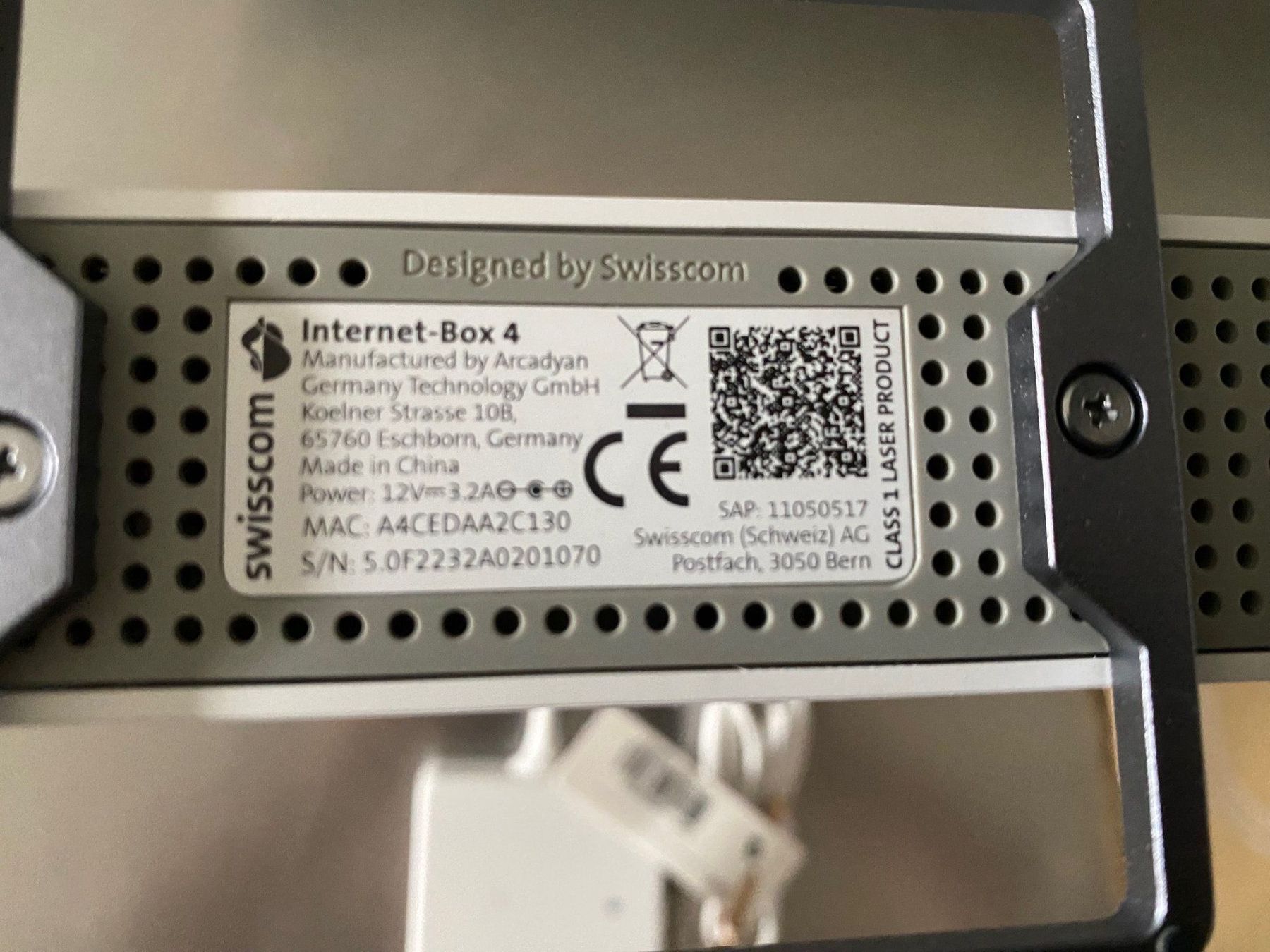 Swisscom Modem & Router: Internet Box 4 von Swisscom – Usato da Fribourg venduto da geraldine132 1