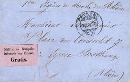 1871: Vignette für die Bourbaki Armee