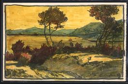 Handgemalt sign. Carl O. Arends: Herbstl