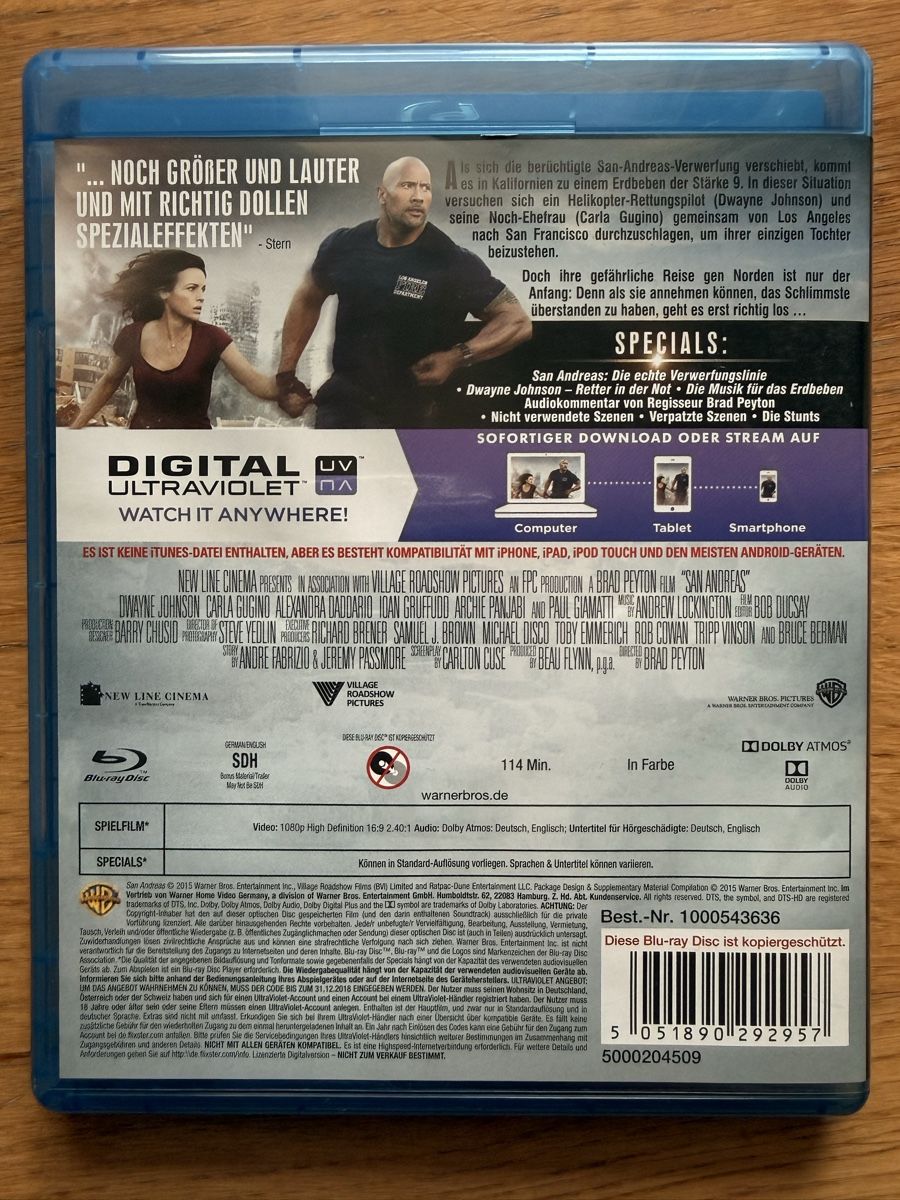 Alle DVDs: San Andreas (2015) Blu-ray Dwayne Johnson – Gebraucht aus Kölliken von nerdorado 1