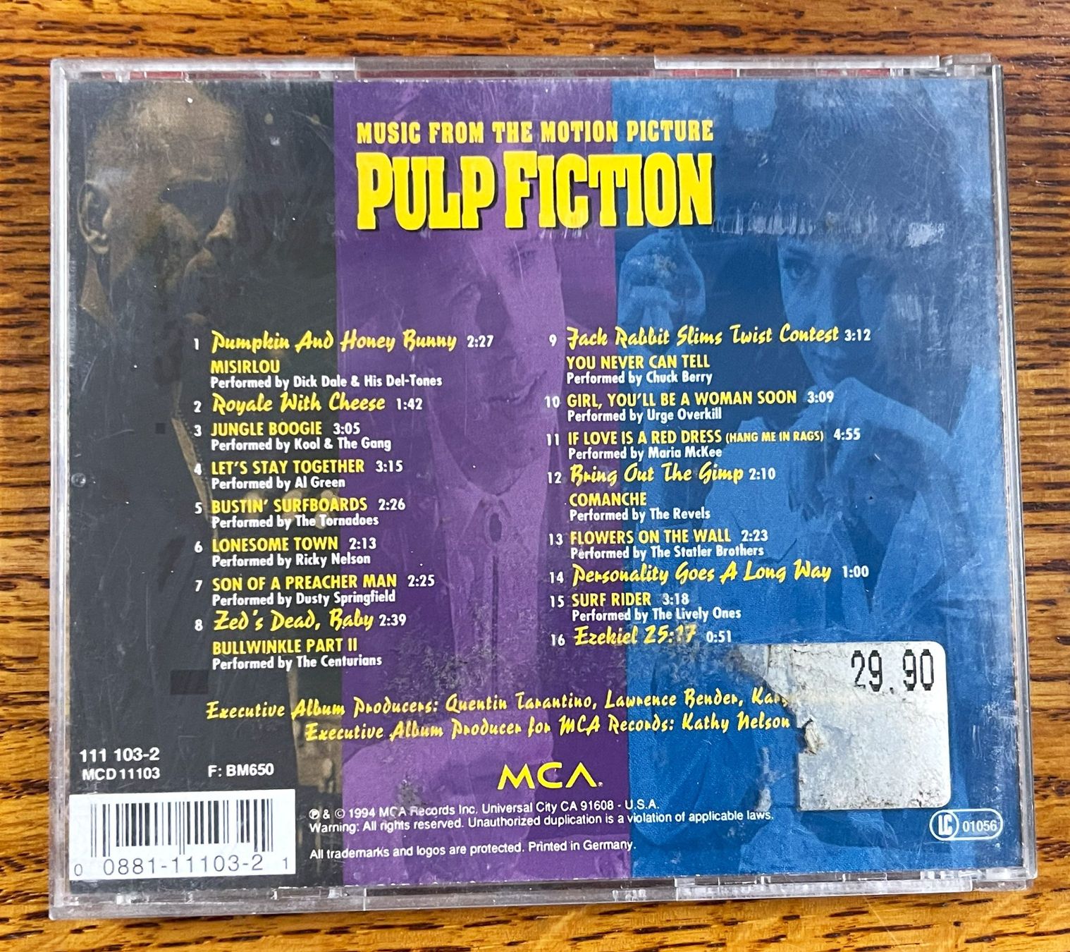 CDs: PULP FICTION: MUSIC FROM THE MOTION PICTURE CD – Gebraucht aus Oftringen von Vucki 1