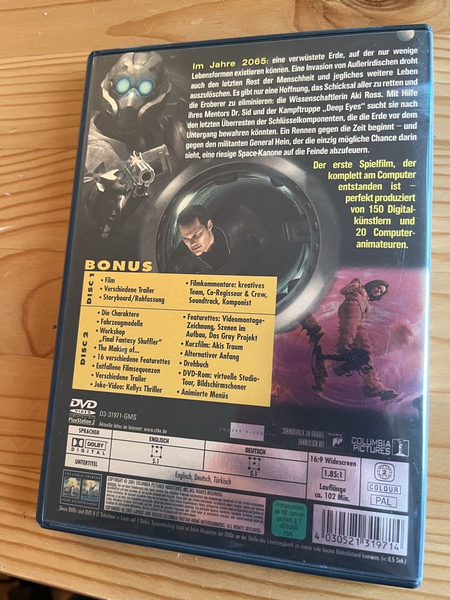 Tutti i DVDs: Final Fantasy - Die Mächte in dir (2-DVD-Edition) – Usato da Inkwil venduto da RetrOhyeah_Schweiz 1