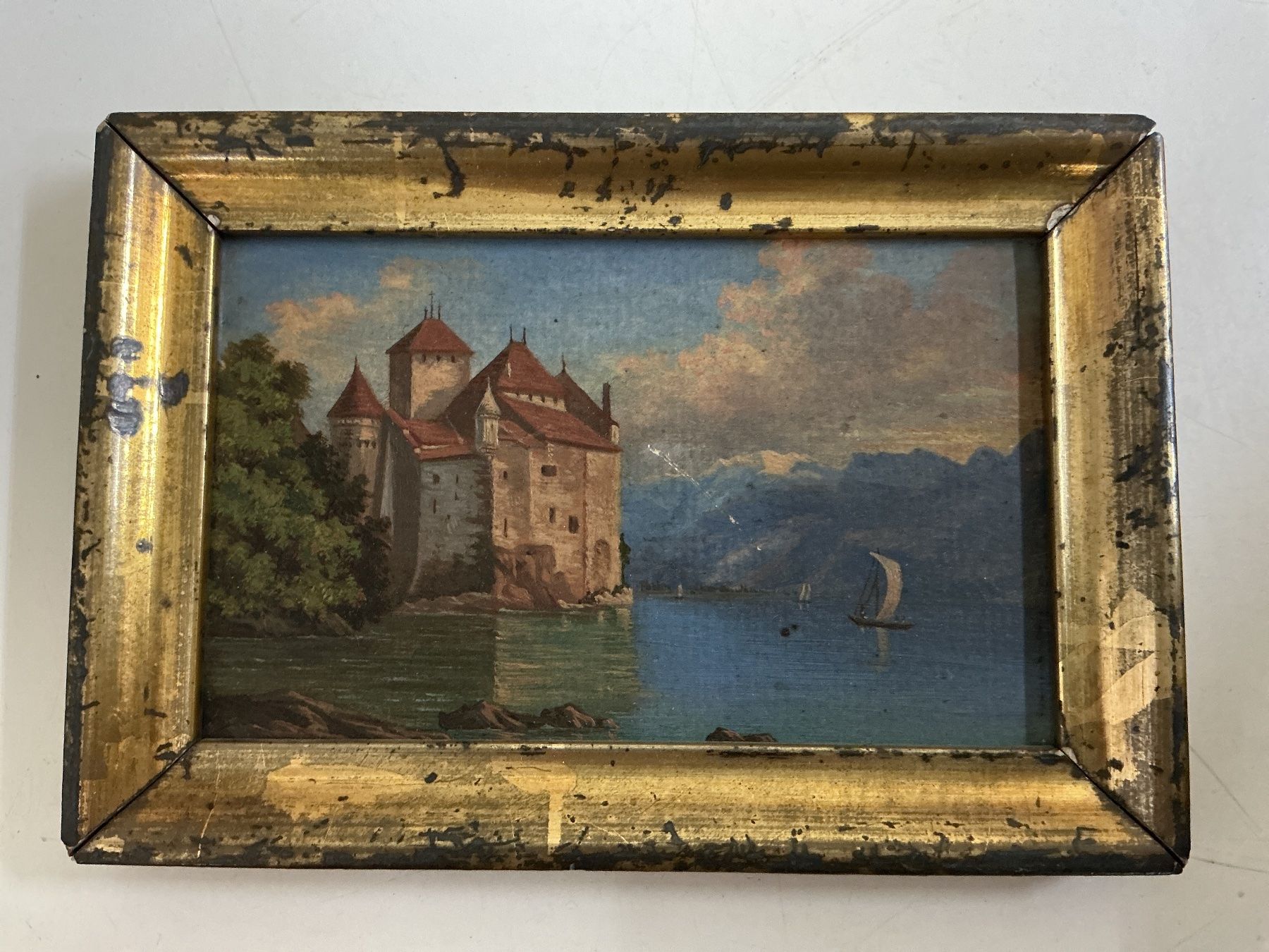 Dipinti: Kleine Idylle mit Schloss Chillon – Usato da Bern venduto da vielerart 2