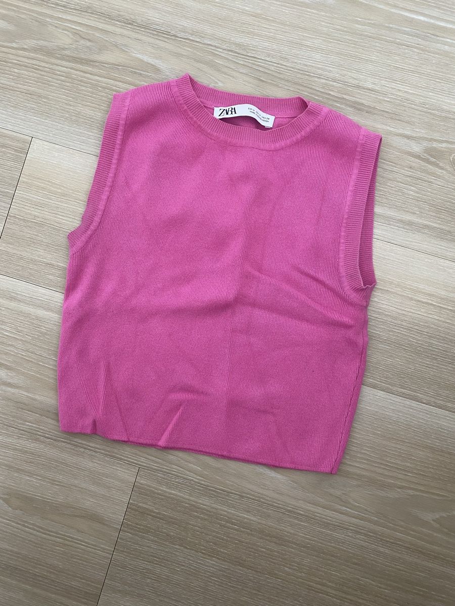 Zara Tops: ZARA Stricktop ärmellos pink Grösse M – Neu (gemäss Beschreibung) aus St. Gallen von fab_9cvd