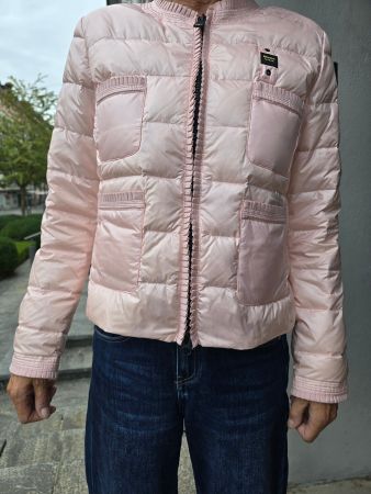 Kleidung: Blauer USA Steppjacke rosa Damen (34)