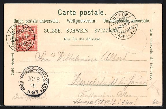 Cartoline postali: Litho Luzern, Verschiedene Eindrücke de – Usato da Berlin venduto da bartko-reher 1