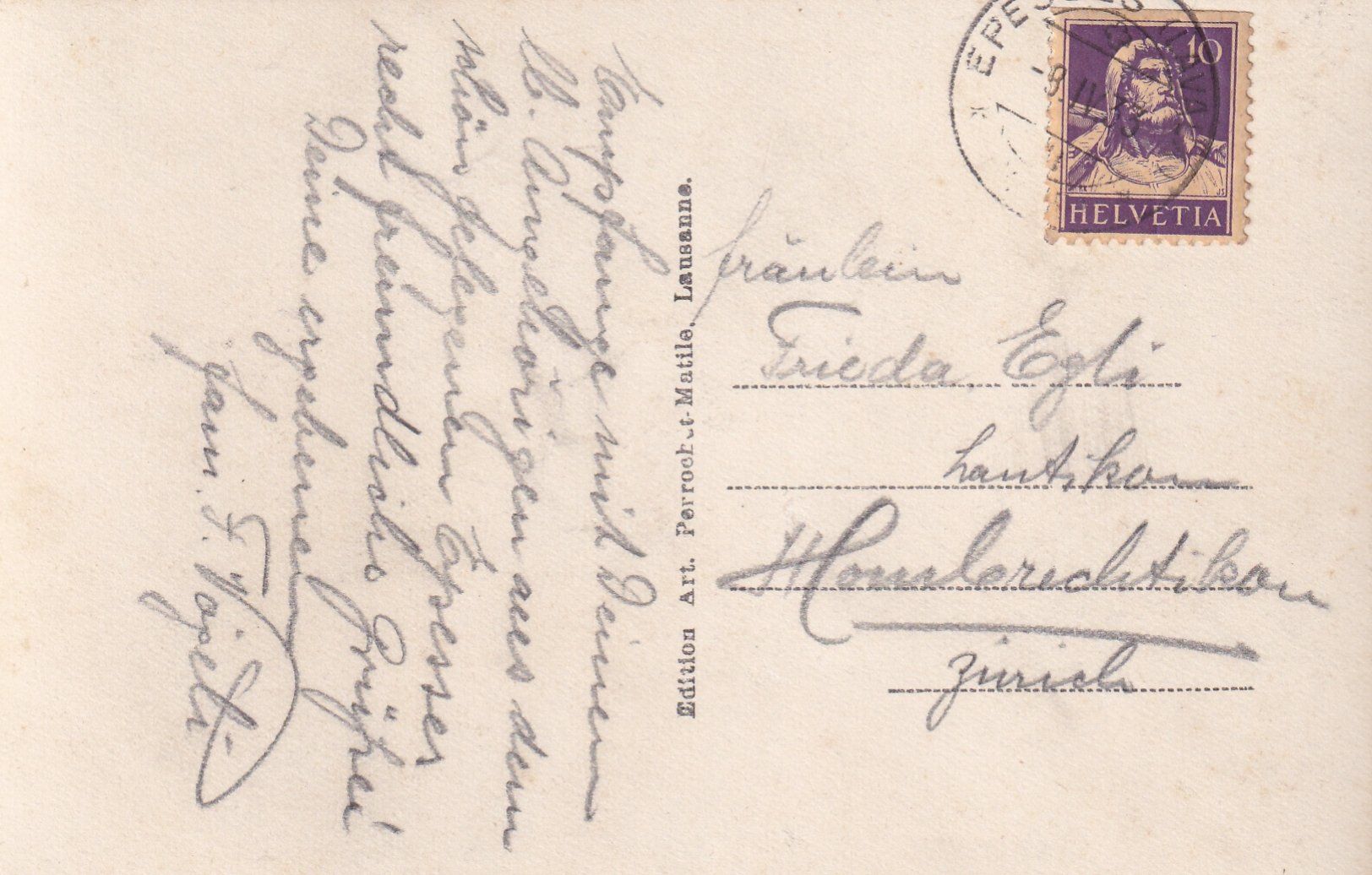 Cartoline postali: Lavaux - Epesses, Riez et Cully /ba – Usato da Hombrechtikon venduto da Rudolf07 1