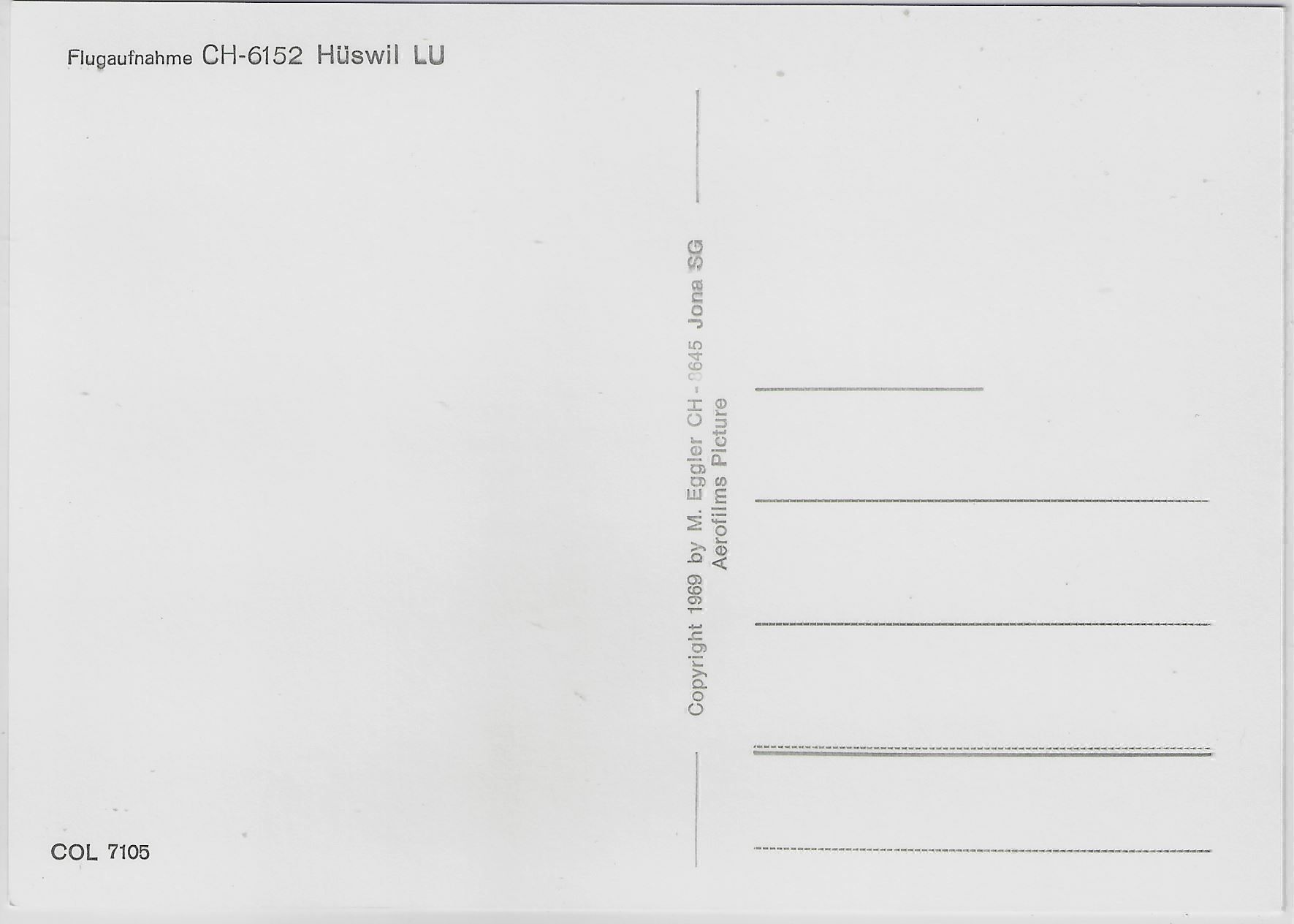 Cartoline postali: Flugaufnahme Hüswil LU – Antico da Ettingen venduto da Kartenplanet 1