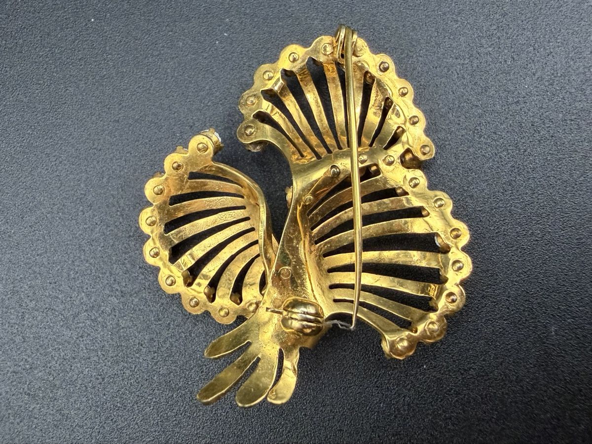 Broches & Aiguilles: Vintage-Brosche Goldfarbe, Strasssteinen – D'occasion à Lamone par LaCantinaMagica 5