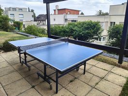 Tischtennisplatte inkl. Netz, Schlägern und Abdeckhülle