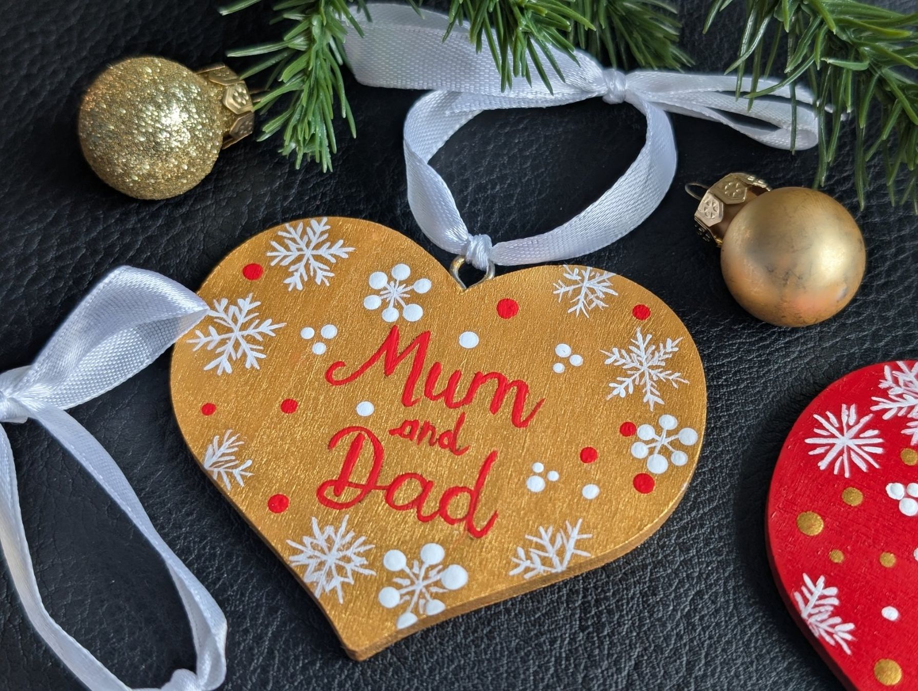 Tutte le decorazioni: Personalized Christmas Tree Heart Ornament Decoration – Nuovo e nell'imballaggio originale da Winterthur venduto da LaVieColor 5