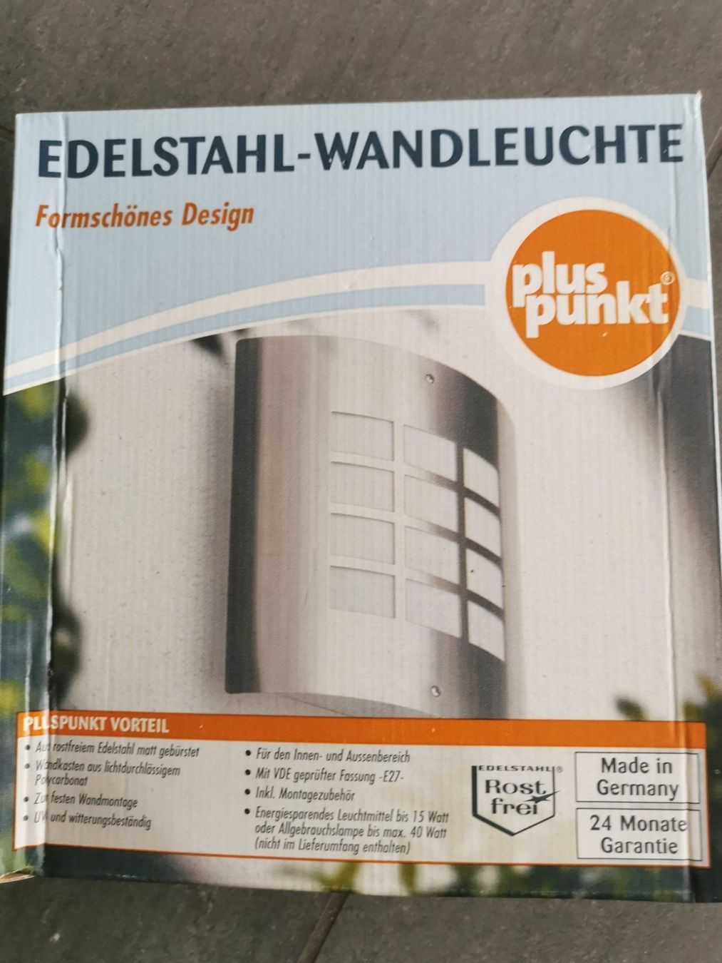 Lampen: Wandleuchte Edelstahl Neu – Neu und originalverpackt aus Ins von joojooo