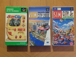 Sim City Set Komplett OVP SNES Super Famicom Japan