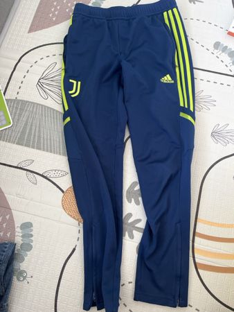 Pantaloni Adidas Juventus blu con strisce gialle taglia 152