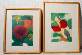2er Set Ferdinand Gehr Kunstdrucke Bilder Holzrahmen
