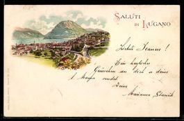 Lithographie Lugano, Veduta della città e del lago