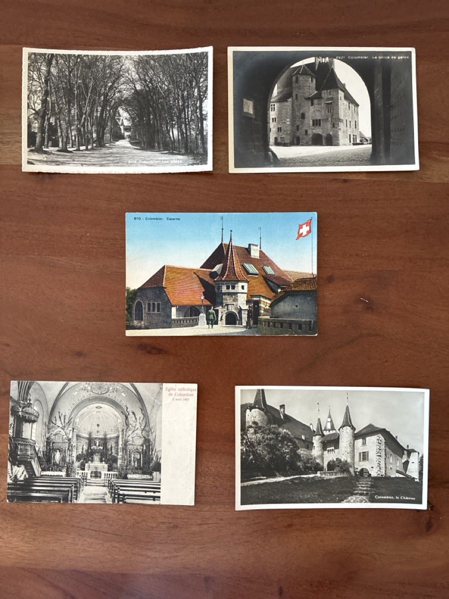 Cartoline postali: 10 Ansichtskarten Schweiz von Colombier NE – Usato da Oftringen venduto da Cla.vD.74 2