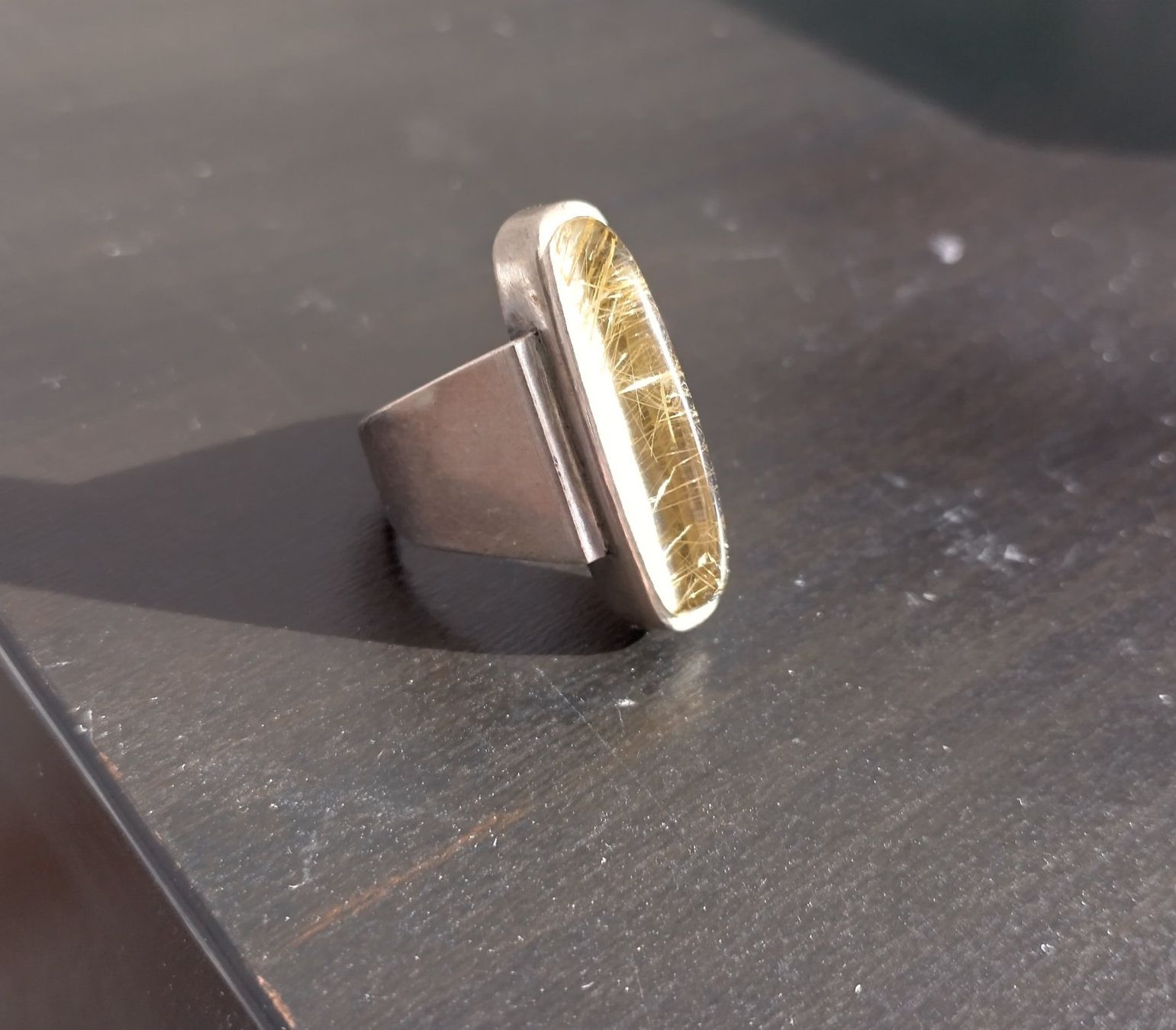 Anelli: RUTILQUARZ "ENGELSHAAR" RING  800 925 SILBER – Usato da Romanshorn venduto da Glitzer-Paradies 5
