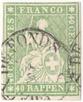 SBK 26B4 (26G) mit Vollstempel Chaux de Fonds