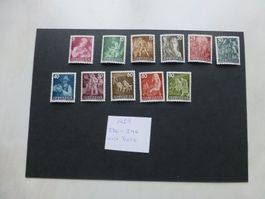 Liechtenstein 1951, Nr. 236-246 Postfrisch mit Falz