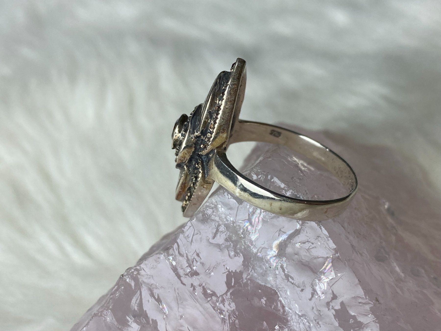 Ringe: Ring Silber 925 mit rotem Stein – Gebraucht aus Istighofen von Ringparadies 2