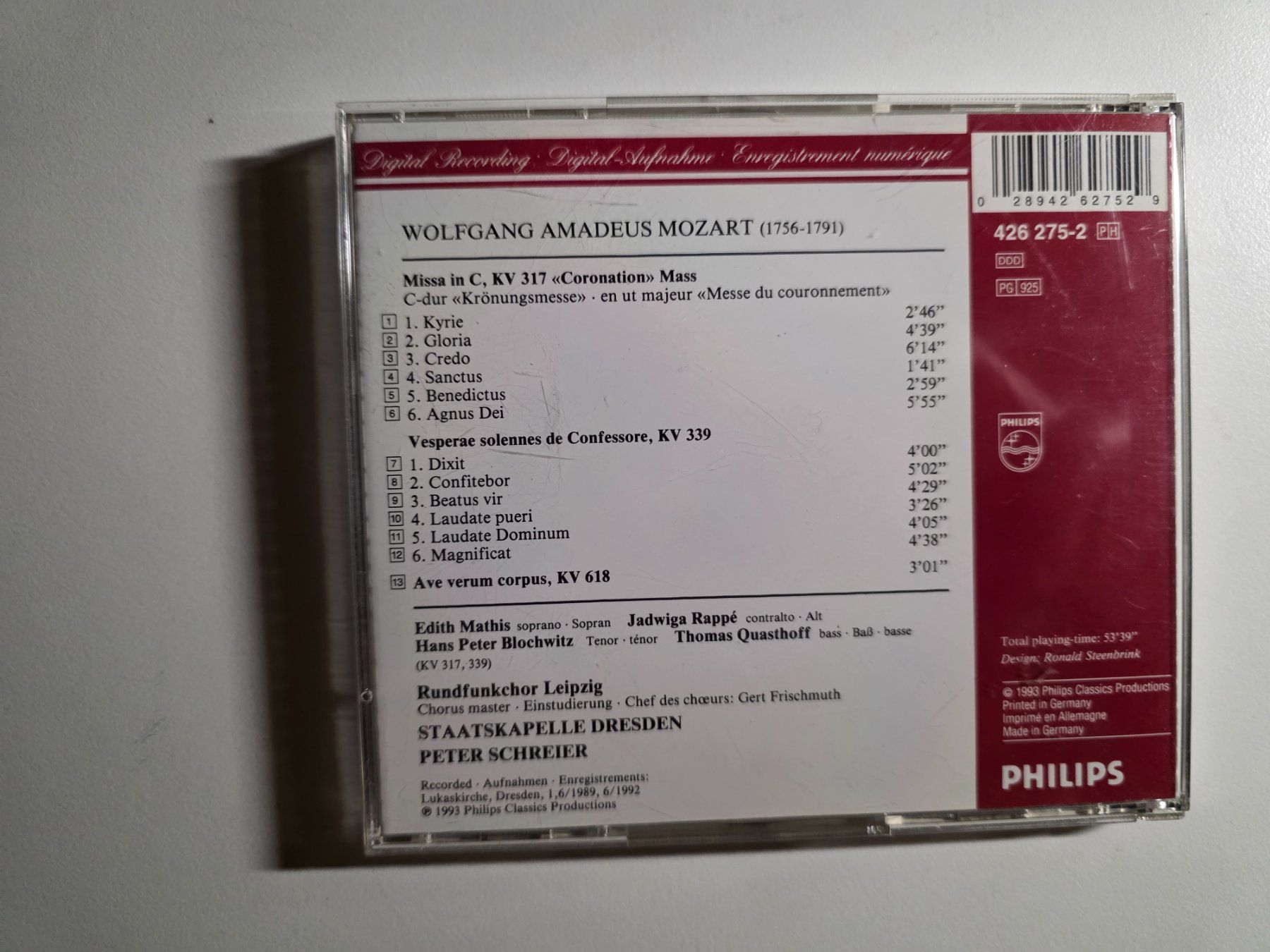 CDs: CD - Mozart Krönungsmesse - Peter Schreier – Gebraucht aus Walterswil BE von Lonitti 2