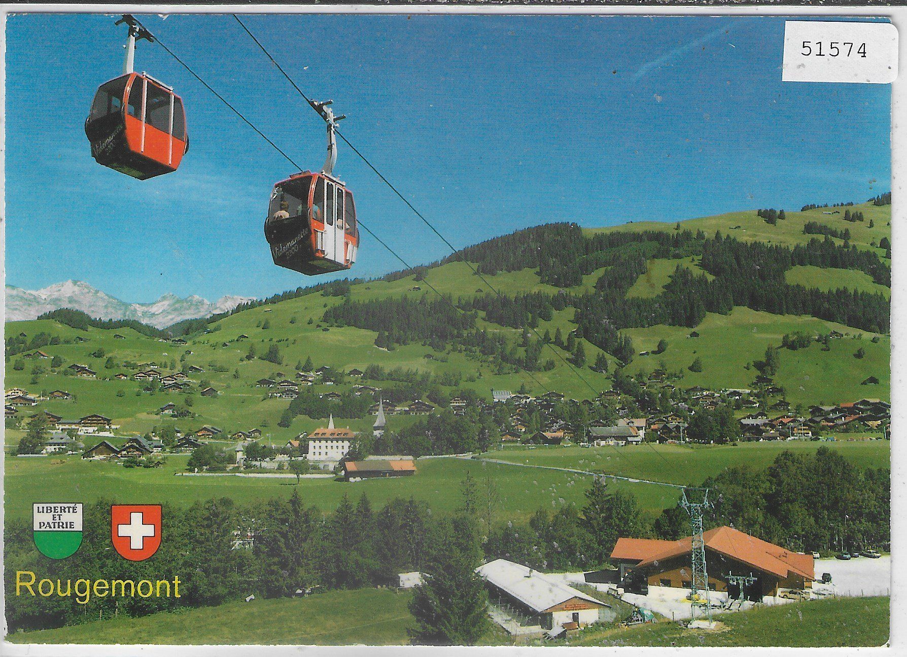 Cartoline postali: Rougemont - Gondelbahn – Usato da Ettingen venduto da Kartenplanet
