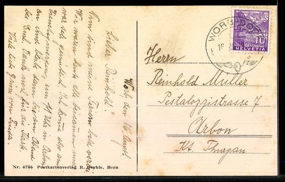 Cartoline postali: AK Worb, Schloss Worb – Usato da Berlin venduto da bartko-reher 1