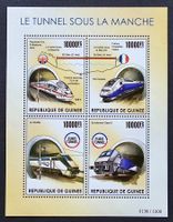 Guinea-Mi 11398-11401 ** Klb. (2015) Eisenbahn