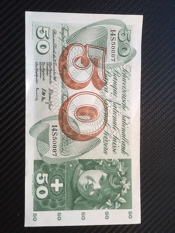 Schweizer 50.- Note (1956 Serie) (Antik) in Ebikon für CHF 28 – mit ...