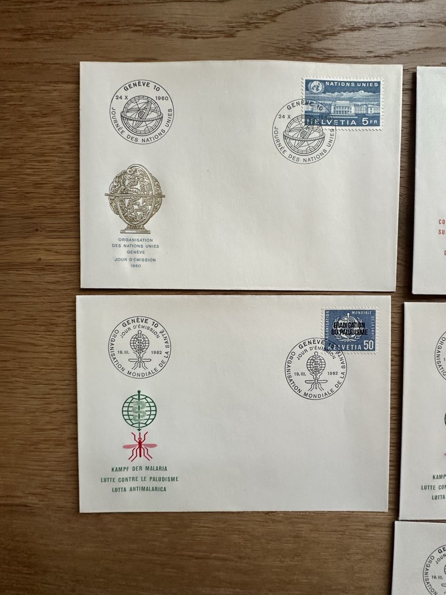 Tutti i francobolli: Schweiz - 16x FDC Ämter. 1960-1963 – Usato da Schmitten / FR venduto da Samsara169 1